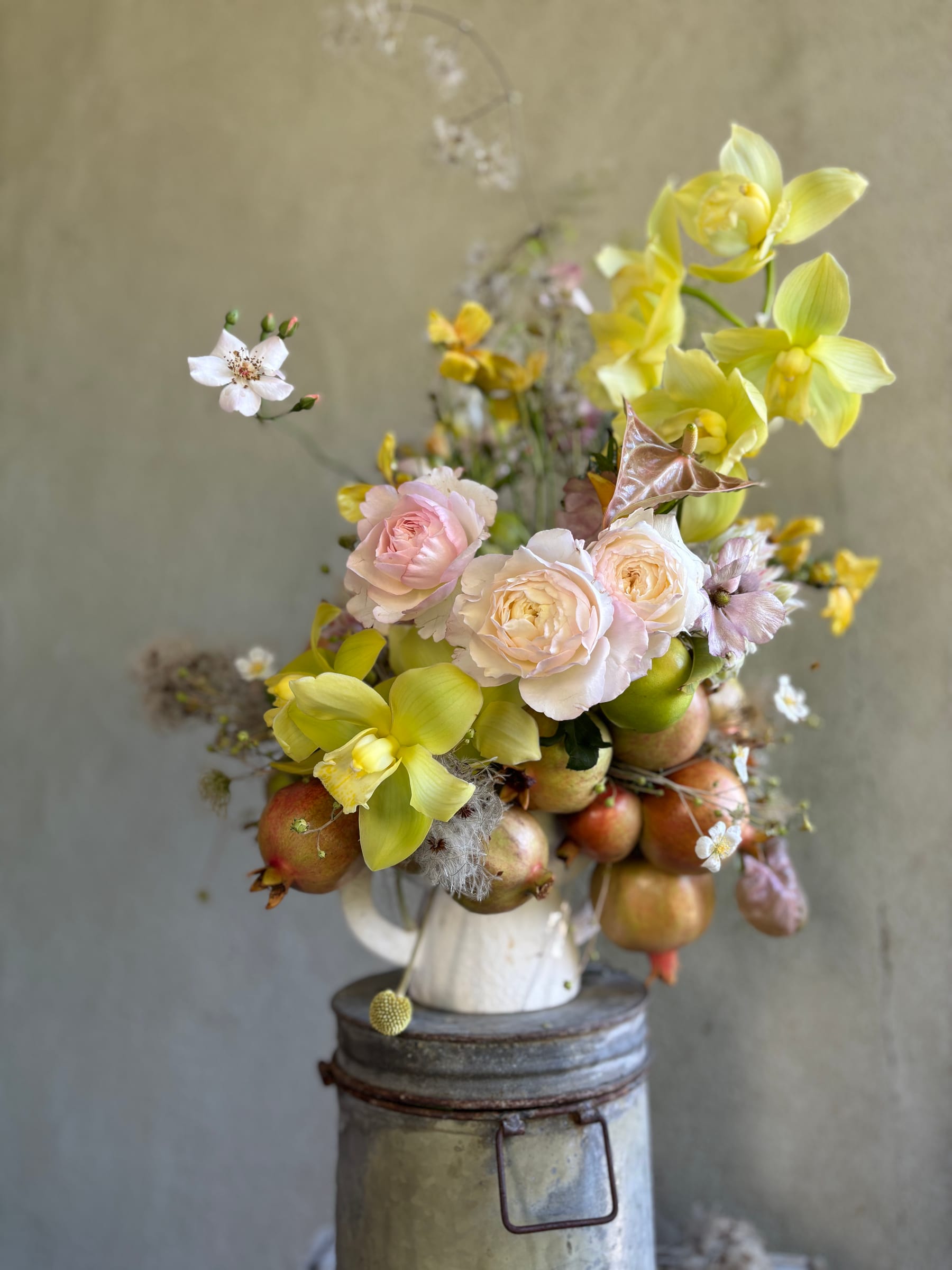 Studio floral composition