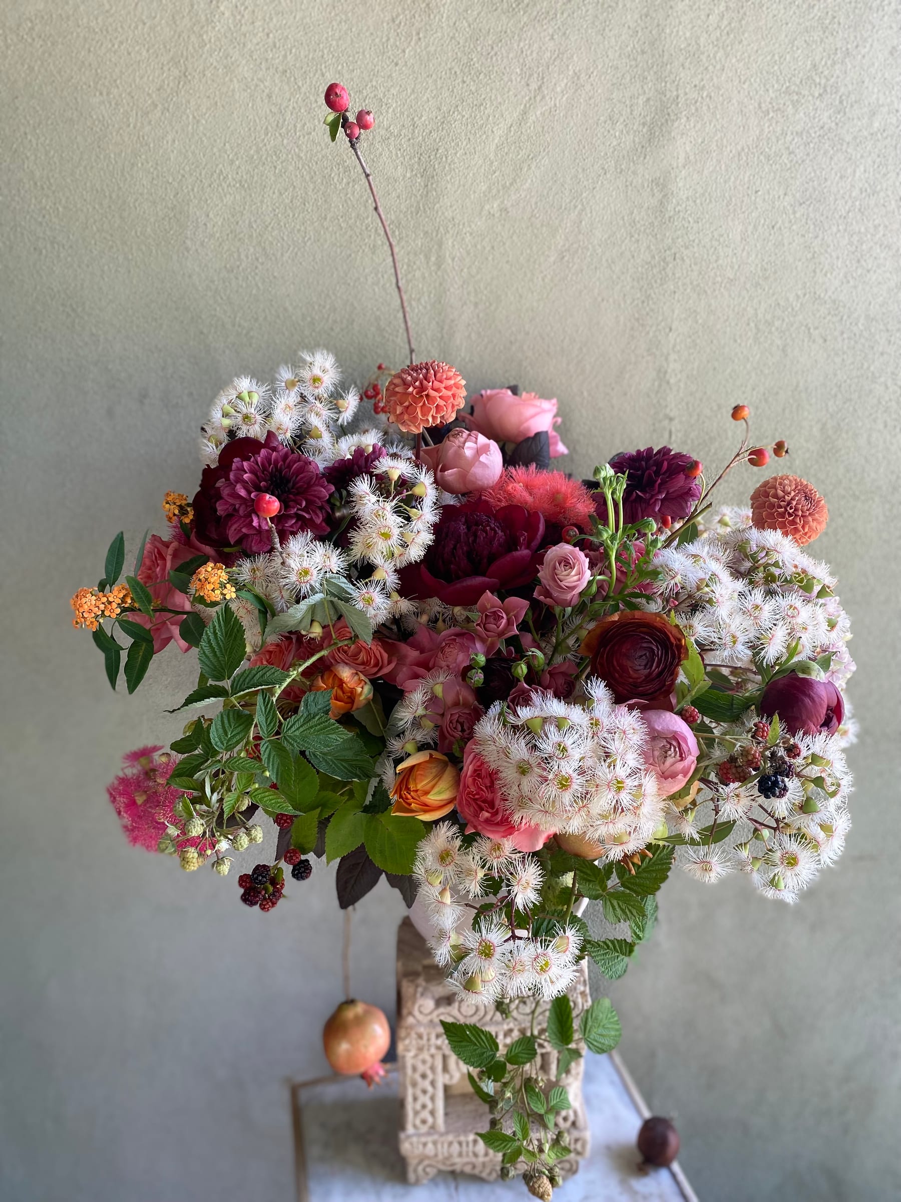 Pink berry bouquet, bespoke commission