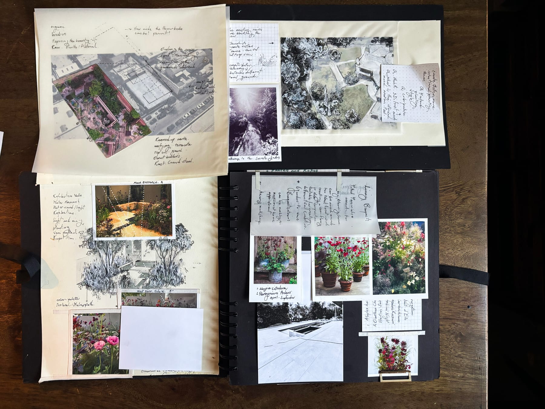 Studio garden design planning board