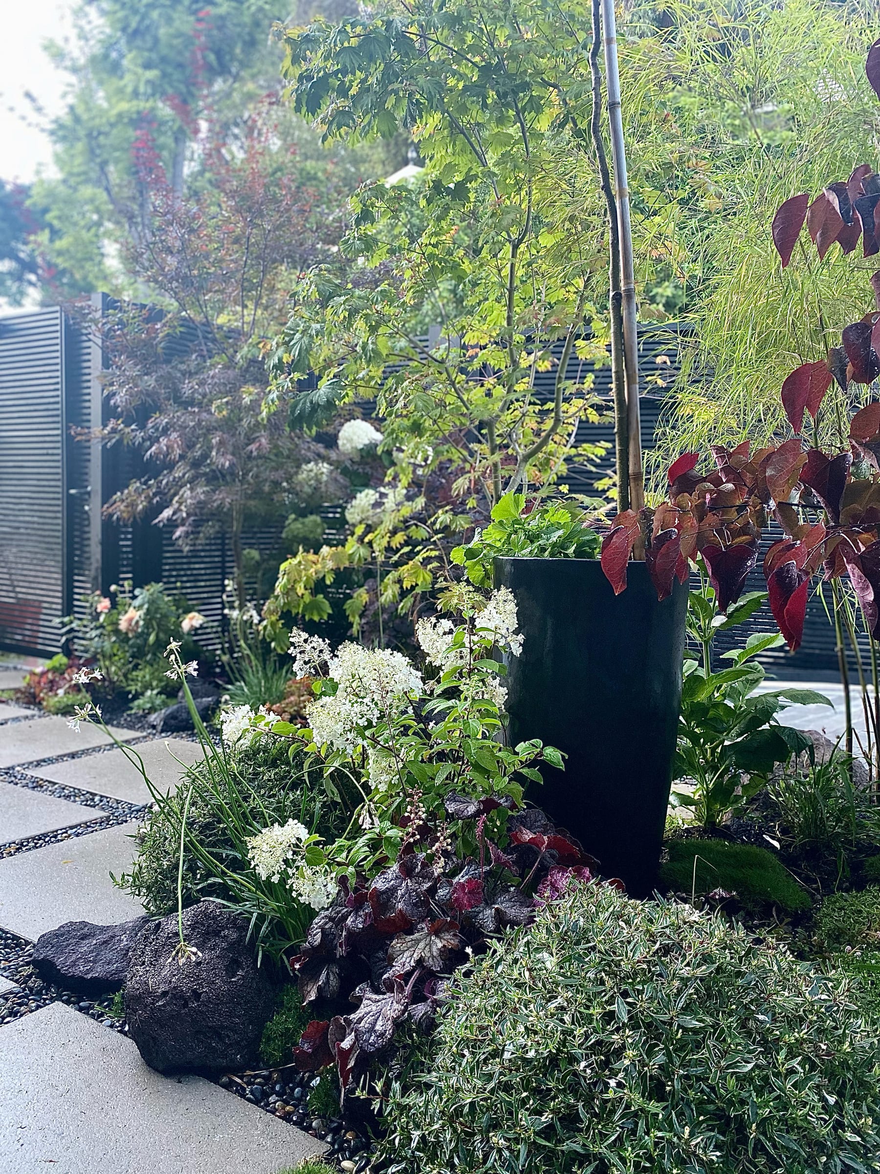 Garden installation in progress